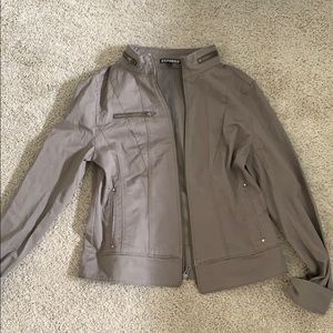 Express Tan Moto Jacket